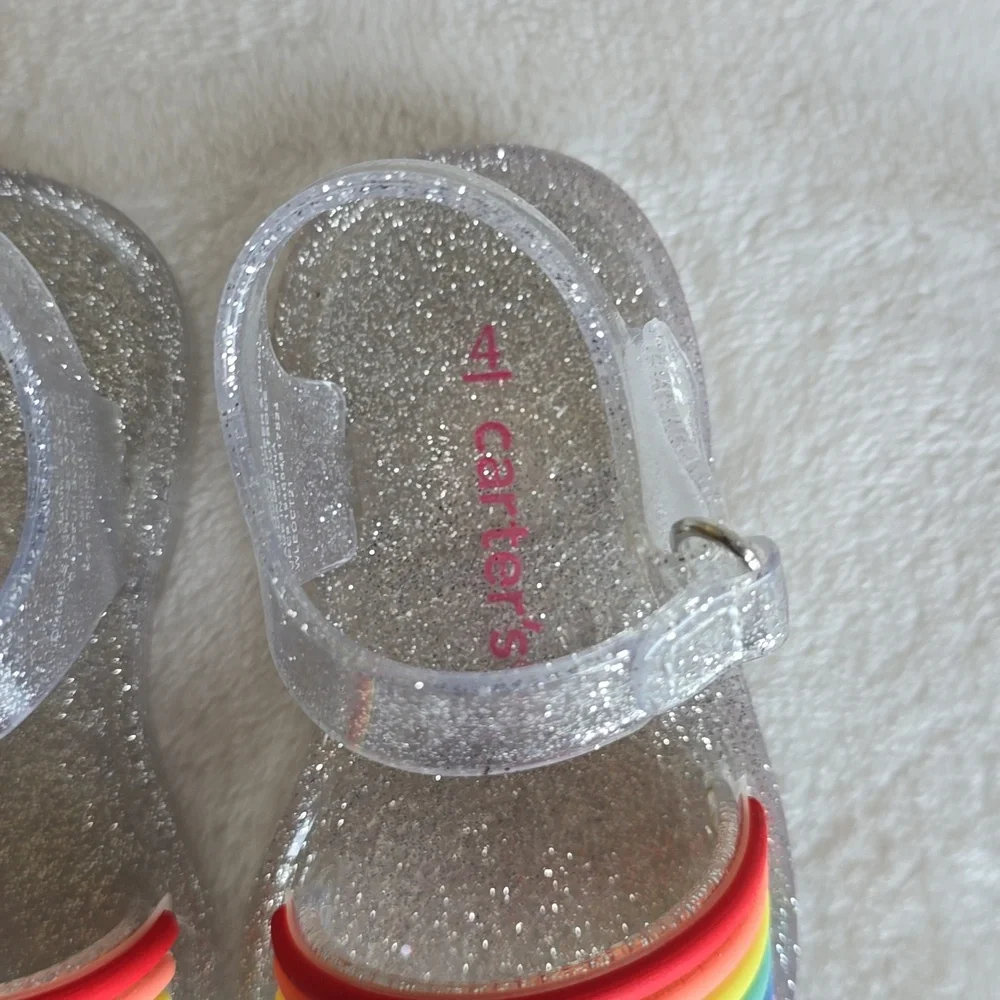 Carter’s  rainbow jelly sandals size‎ 4